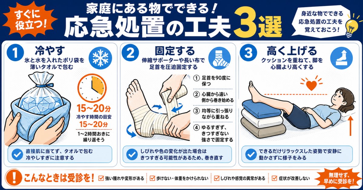 怪我直後の応急処置はどう変わった?従来のRICEとPOLICEの違い