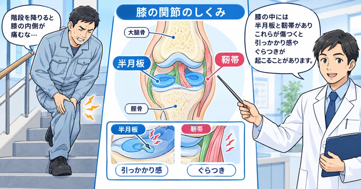 膝の内側・外側が痛い時は？半月板と靭帯の症状の違いと受診の目安