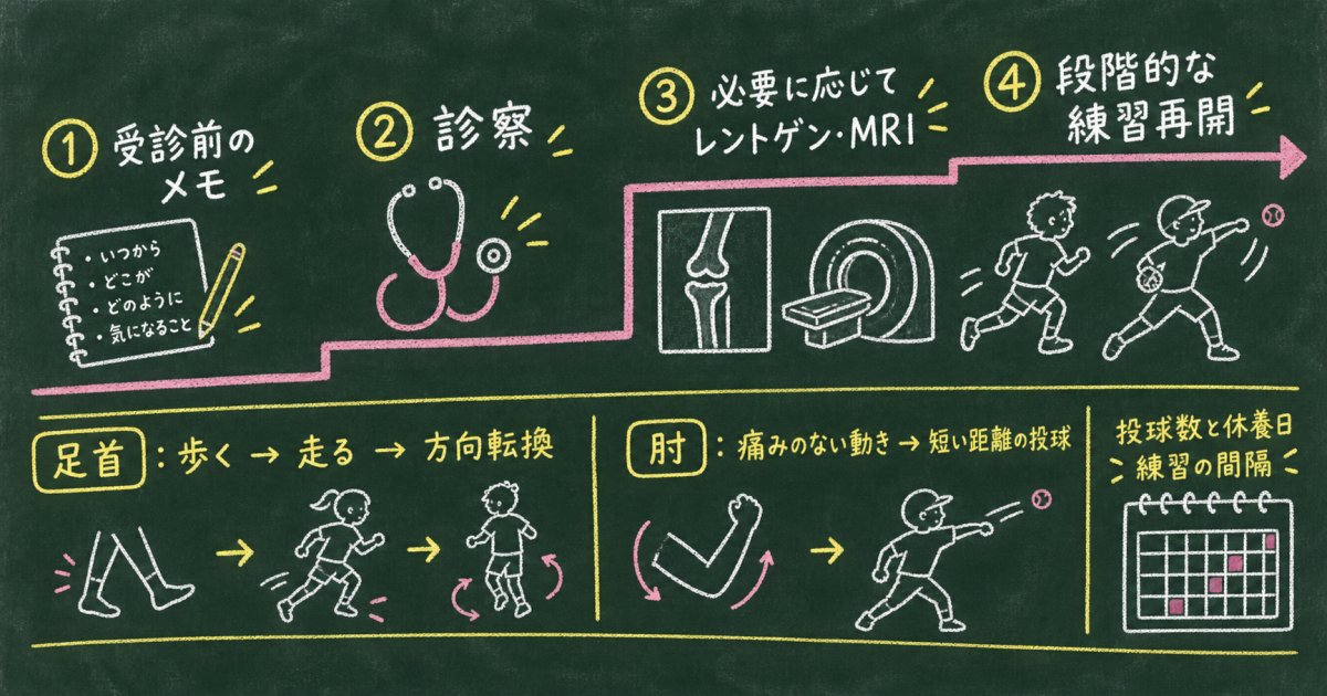 受診から競技復帰まで、何を確認する？
